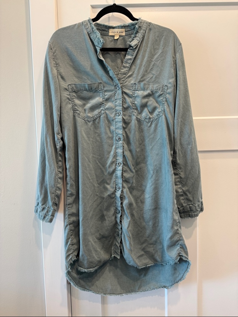 cloth & stone button down shirt dress size large